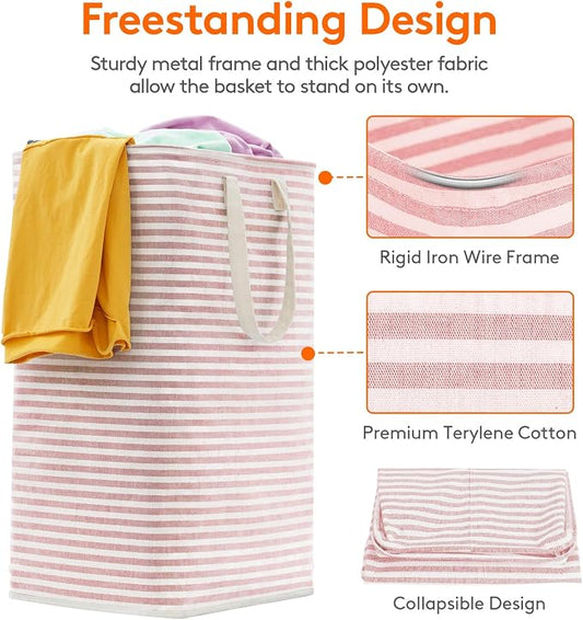 Lifewit 3 Pack Laundry Hamper Large Collapsible Laundry Baskets, Freestanding - Image 2