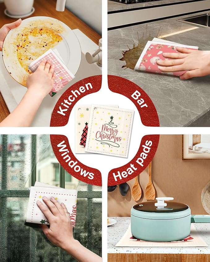Christmas Swedish Dishcloths for Kitchen - Image 6