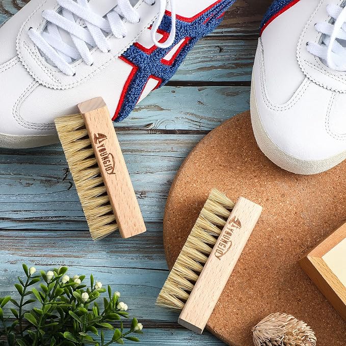 YoungJoy Sneaker Cleaning Brush Shoes Shine Dauber Nylon/Horsehair/Boar Cleaner - Image 4