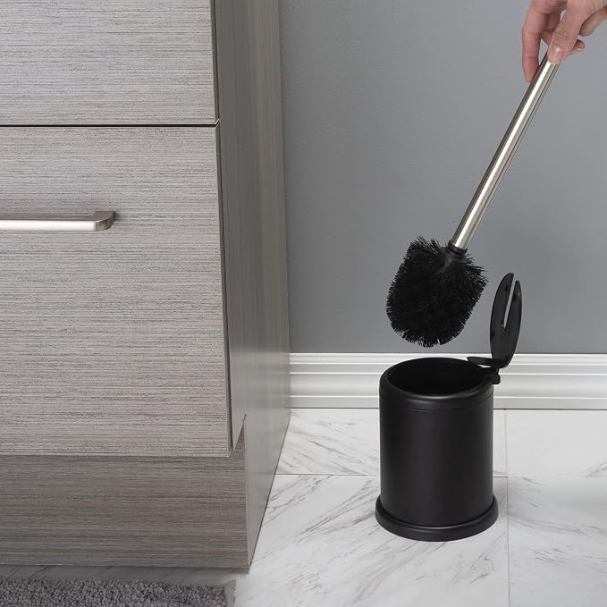 Bath Bliss Toilet Brush and Holder | Self Closing Lid | 360 Degree Brush Head | - Image 7