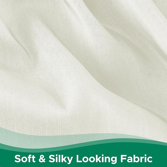 Biscaynebay Wrap Around Bed Skirts for Full & Full XL Beds Extra Long Drop of 25", Ivory Adjustable Elastic Dust Ruffles Easy Fit Wrinkle Resistant Silky Luxurious Fabric Machine Washable