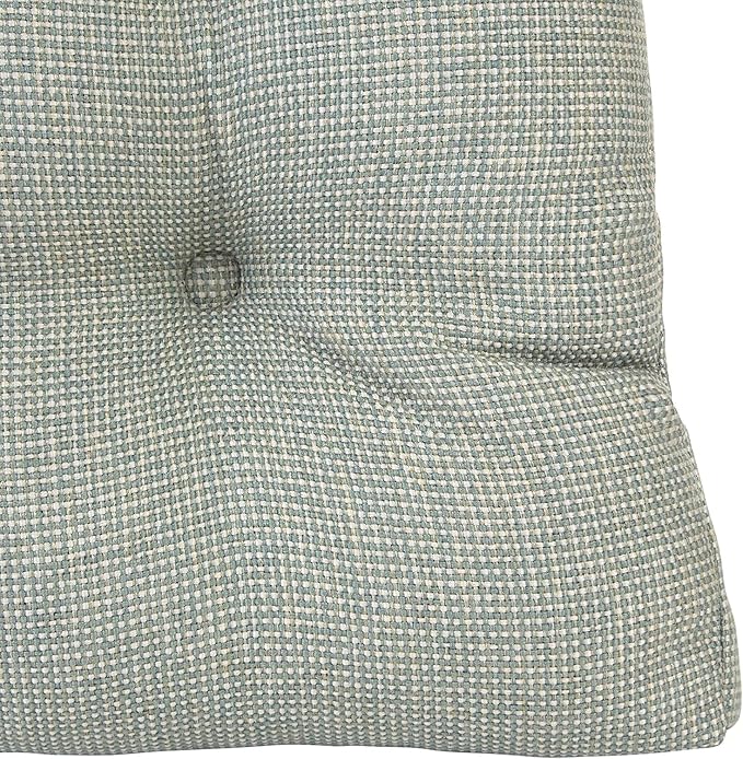 Klear Vu Gripper Overstuffed Universal Non-Slip Dining Chair Cushions for Kitchen Decor or Office Use, U-Shaped Skid-Proof Seat Pad, 17x17 Inches, 2 Count (Pack of 1), Solid Spa Green