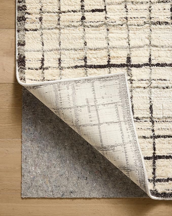 Loloi Jeremiah Brent Bleecker Collection BLE-01 Ivory/Charcoal 5'-3" x 7'-6" Area Rug