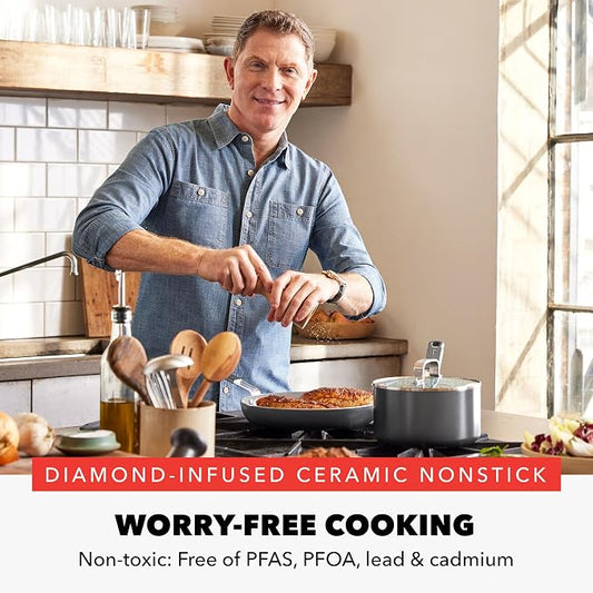 GreenPan x Bobby Flay 8" Nonstick Frying Pan Skillet, PFAS-Free Diamond Ceramic - Image 2