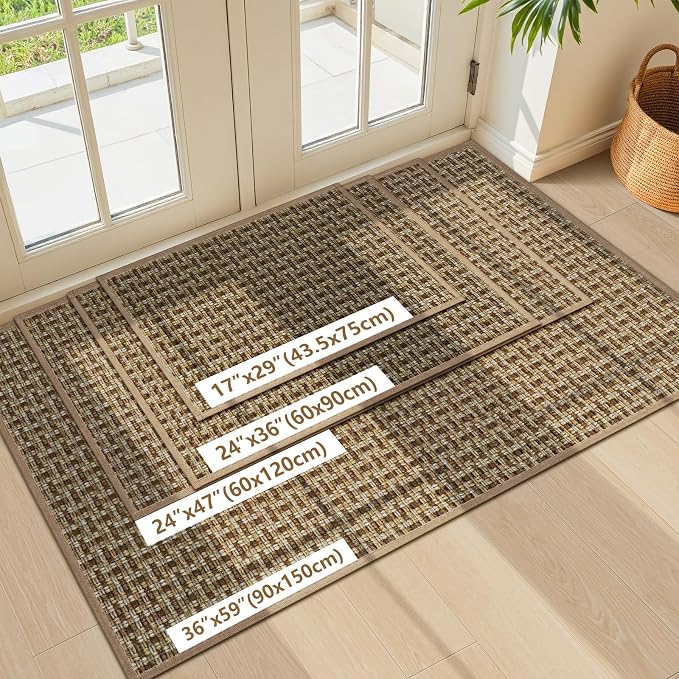 LEKEEPGO Door Mat Indoor Entrance 36"x59", Absorbent Indoor Door Mat Large - Image 7