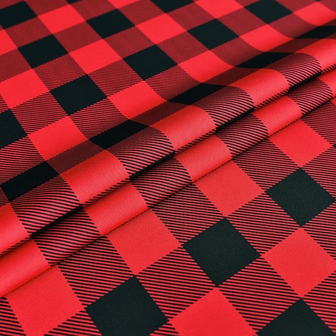 Classic Gingham Buffalo Xmas Tablecloth Fabric - Image 9