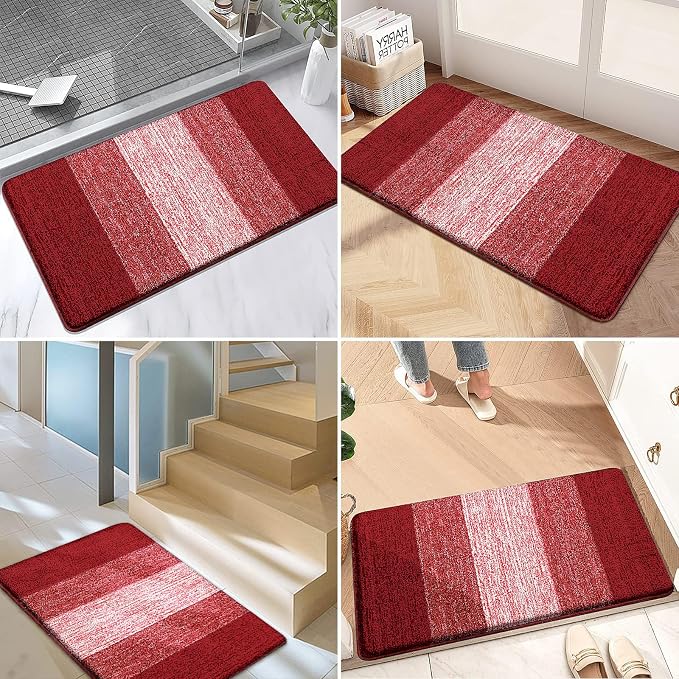 Kitinjoy Indoor Outdoor Door Mat, 71x47 Non-Slip Absorbent Dirt Trapper - Image 6