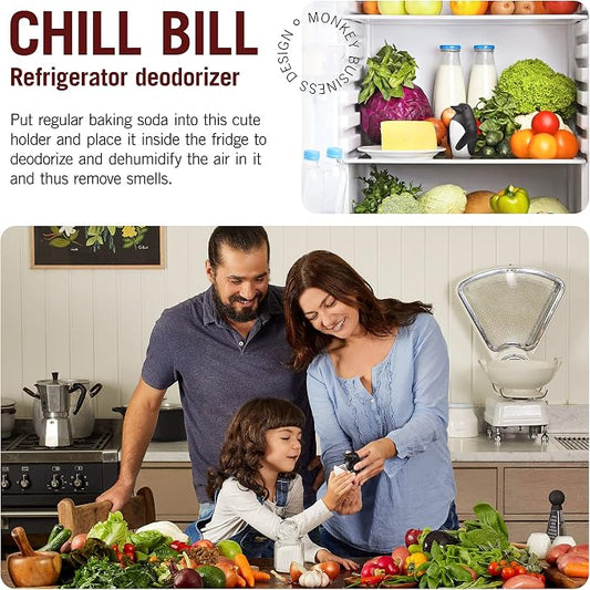Monkey Business Chill Bill Refrigerator Deodorizer, Baking Soda Container - Image 2