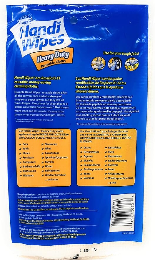 Handi Wipes Heavy Duty Reusable Cloths, Color May Vary - Image 3