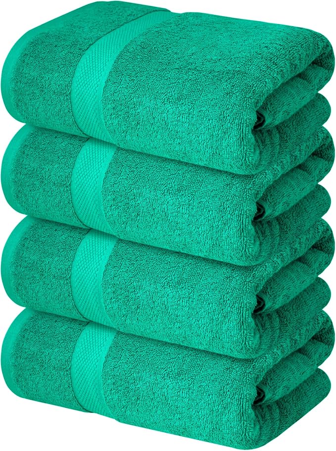 Infinitee Xclusives Luxury 100% Ring-Spun Cotton Bath Towels Set of 4 – Soft - Image 8