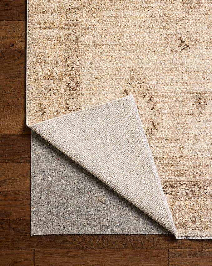 Loloi Chris Loves Julia Palma Collection PLM-06 Natural/Smoke 3'-6" x 5'-6" Fringe Accent Rug Vintage Style Boho Living Room Bedroom Carpet