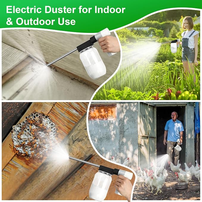 Qualirey Electric Diatomaceous Earth Duster, Powder Duster - Image 7