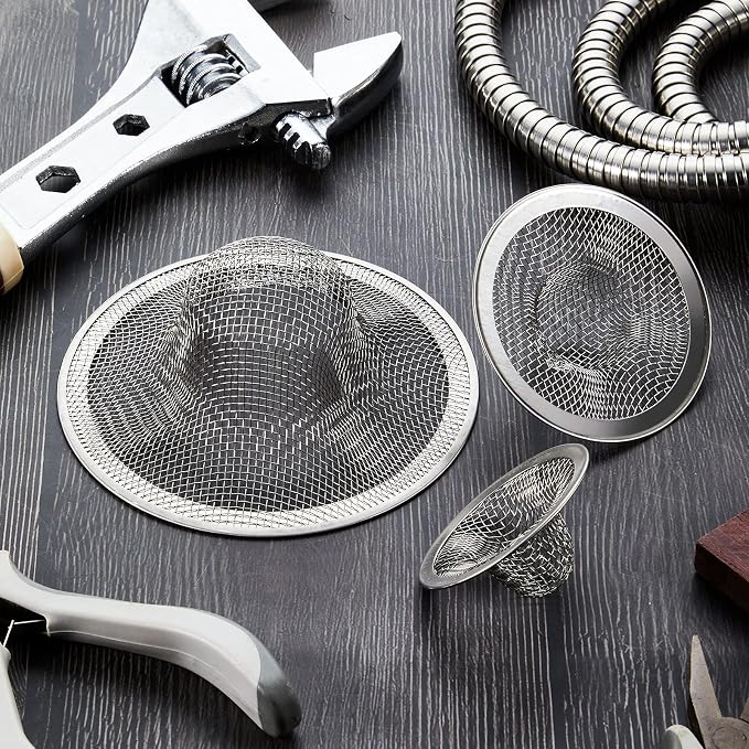 12 Pieces Stainless Steel Sink Strainer Drain Strainer - Image 7