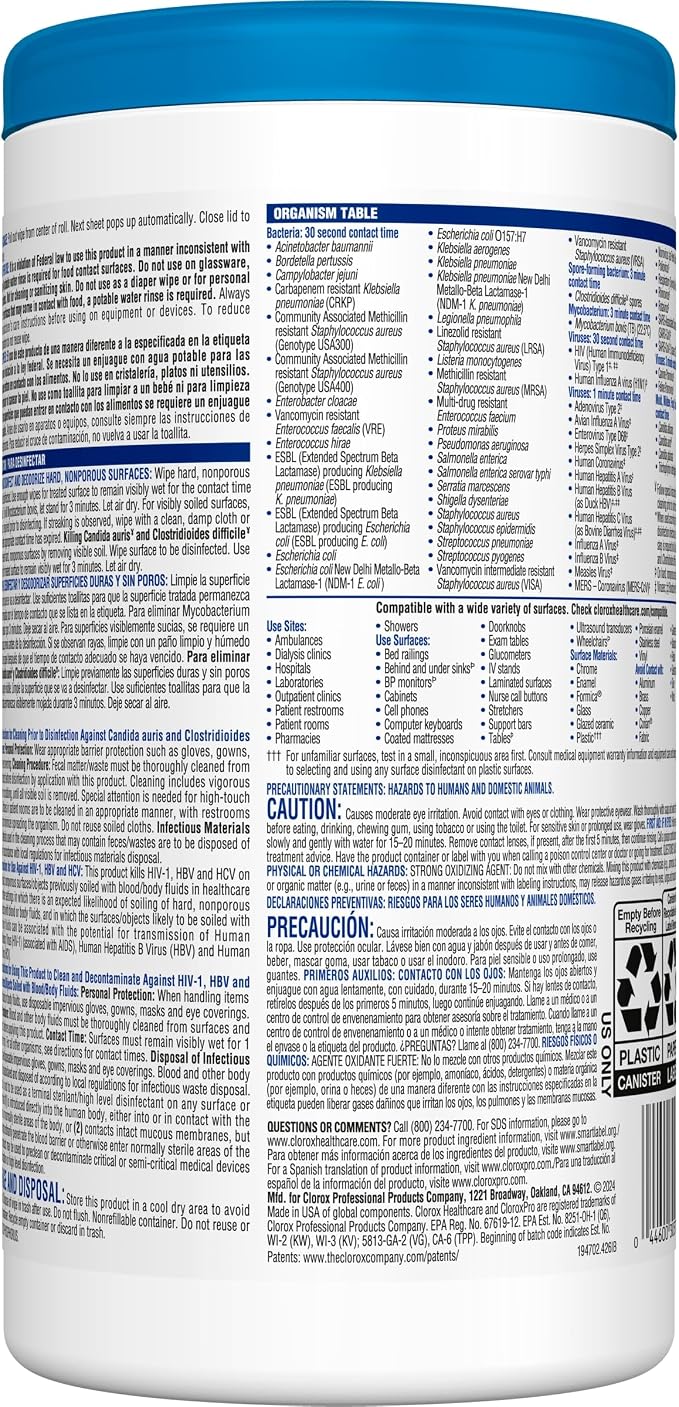 Clorox Healthcare Bleach Germicidal Wipes - Image 9