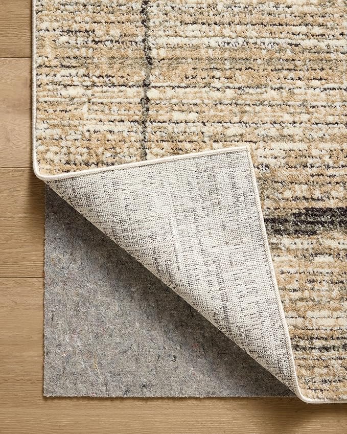 Loloi Jeremiah Brent Bleecker Collection BLE-05 Natural/Charcoal 6'-7" x 9'-3" Area Rug