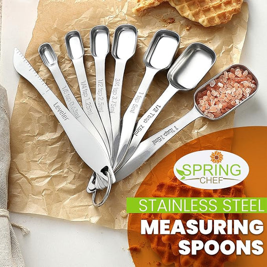 Spring Chef Stainless Steel Measuring Spoons Set of 8 - Image 2