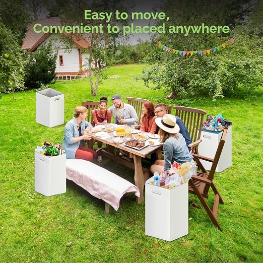 Extra Strong Corrugated Cardboard Portable Garbage Can, 4 Pack Reuseable and - Image 7