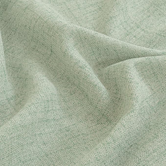 YoungsTex Sage Green Linen Cafe Curtains 36 Inch Length, Short Drapes Light - Image 8