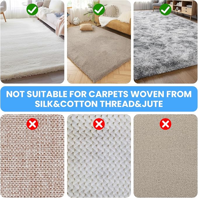 3 in 1 Carpet Rake for Pet Hair Removal, Tool Set of 3, 55” Long Handle Carpet - Image 7