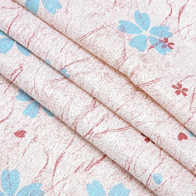 RAY STAR 18X96 Inch Shelf Liner for Kitchen Cabinets, Non-Adhesive Cabinet Liner Washable, PVC Drawer Liner for Dresser Non-Slip Bathroom (Blue-Floral)(1 Roll)