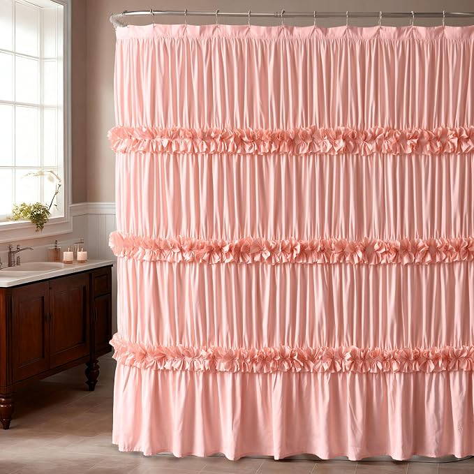 Extra Wide Shower Curtain 108" W x 72" L, Vintage Handcrafted Bow Tie Bath - Image 7