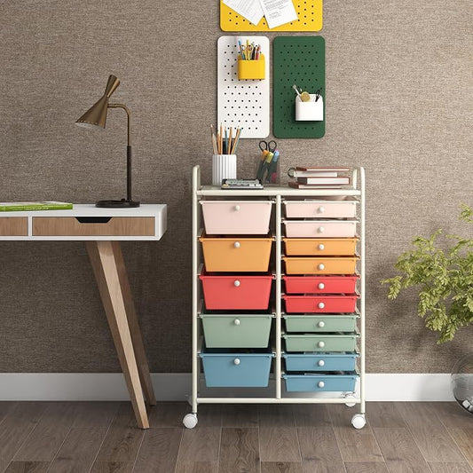 GOFLAME 15-Drawer Rolling Storage Cart, Utility Cart - Image 2