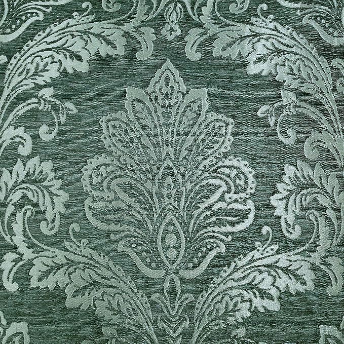 Touch of Class Camelot Luxury Bedding | Striking Emerald Green | Matte Satin Damask on Richly Textured Jacquard-Woven Chenille | Designed 3 Piece Set Includes King Bedspread and 2 King Shams