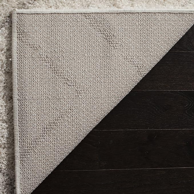 SAFAVIEH Area Rug 10x14 - Arizona Shag Collection - Large - Ivory & Beige, Moroccan Boho Design, Non-Shedding & Easy to Clean, Ideal for Living Room, Bedroom, Dining Space (ASG743A)