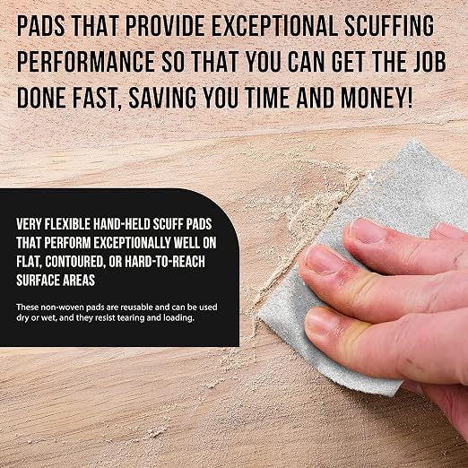Dura-Gold Premium 6" x 9" White Light Duty Scuff Pads, Box of 10 - Image 4