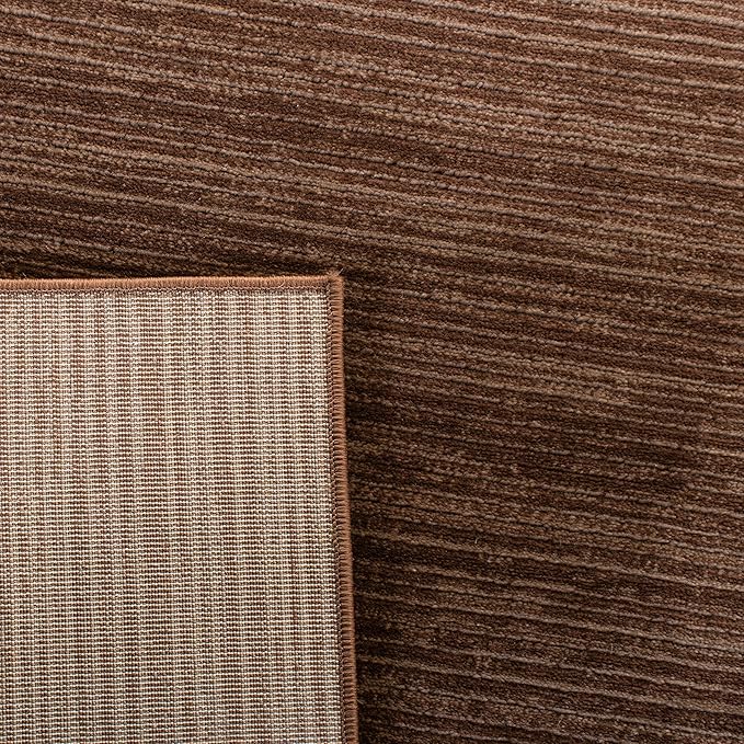 SAFAVIEH Vision Collection Area Rug - 8' Round, Brown, Modern Ombre Design, Non-Shedding & Easy to Clean, Ideal for Living Room, Bedroom, Dining Space (VSN606E)