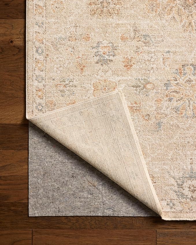 Loloi Chris Loves Julia Palma Collection PLM-11 Natural/Multi 2'-7" x 7'-6" Fringe Runner Rug Vintage Style Boho Living Room Bedroom Carpet