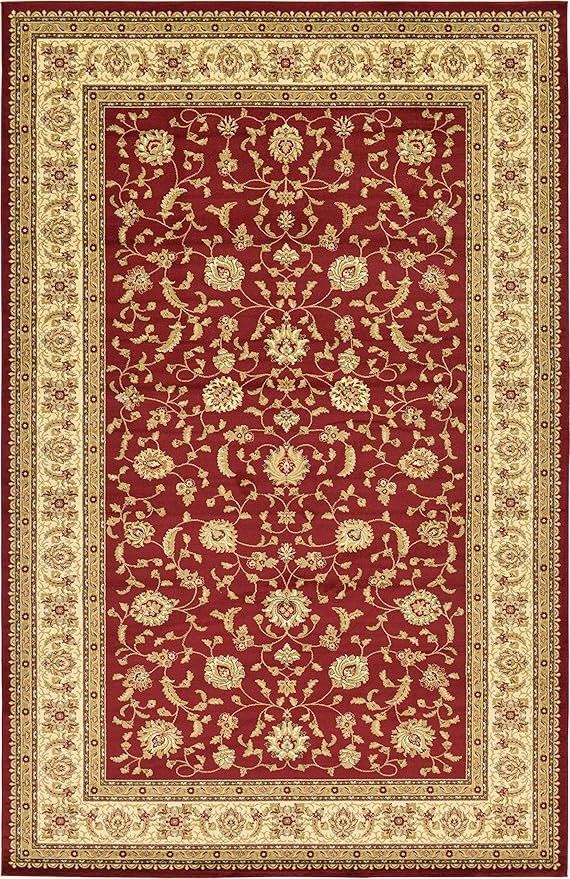 Unique Loom Voyage Collection Traditional Oriental Classic Intricate Design Area Rug (10' 6 x 16' 5 Rectangular, Red/Gold)