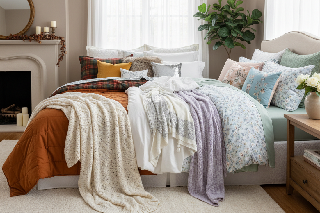 Seasonal Bedroom Mastery: Comforters & Sets, Blankets & Throws, and Bedspreads for Year-Round Comfort and Style