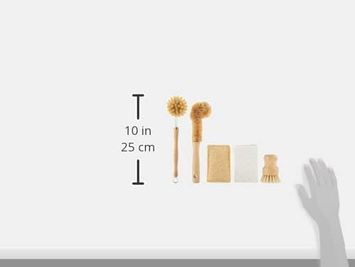 Tieralia Bamboo Dish Brush Gift Set – 5-Piece Kitchen Cleaning Set - Image 9
