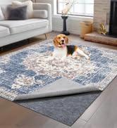 Non-Slip Rug Pads 1/4” Thick, 6x9Ft Waterproof Rugs Non Skid Rug Pad by TUOTPE