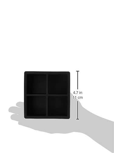 Amazon Basics Silicone Square Ice Cube Trays, 4.25 x 4.25 x 1.77 in - Image 4