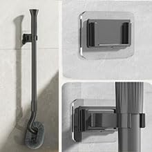 Wall Mounted Long Handle Toilet Brush Set - Image 8