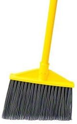 RUBBERMAID Brute Angled Large Broom, Poly Bristles, 46-7/8" Metal Handle by Rubbermaid