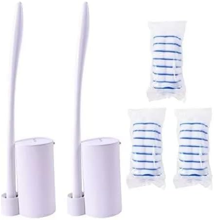 Disposable Toilet Brush Holder Set Toilet Wand Toilet Cleaner Scrubber - Image 2
