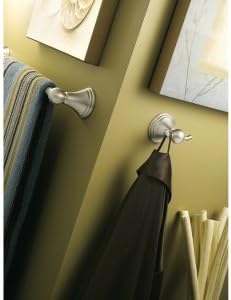 Moen Preston Collection Chrome 24-Inch Single Bathroom Towel Bar, Wall Mounted - Image 2