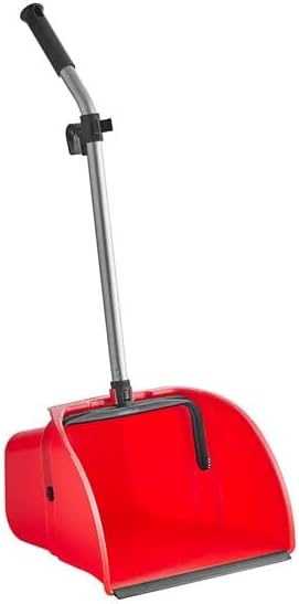 Large Debris Dustpan, 16W x 14D inches, 24-inch Steel Handle by GLOWNARY