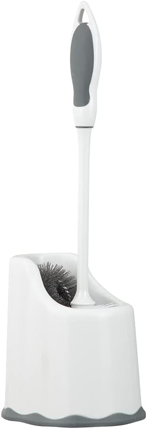 Superio Toilet Brush with Holder Grey, Comfort Grip, Matching Caddy, Clean - Image 6