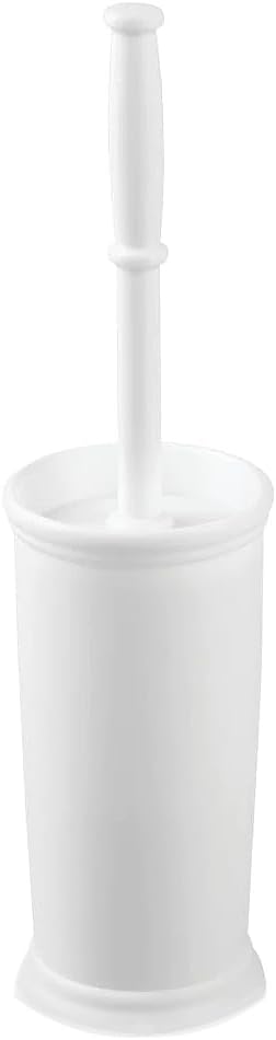 InterDesign Kent Plastic Toilet Bowl Brush Set, Classic Design Slim Compact by iDesign