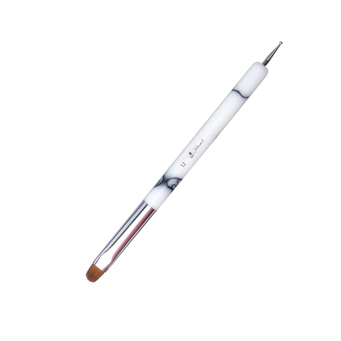 French Nail Brush, YIHUALE 2 Way French Gel Acrylic Nail Art Kolinsky Brush by yihuale