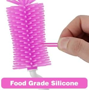 Bottle Brush Set with Drying Rack, Travel Bottle Cleaner Kit with Baby Bottle - Image 8