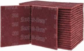 6" x 9" 3M 07447 Scotch-Brite Maroon General Purpose Hand Pads - Image 2