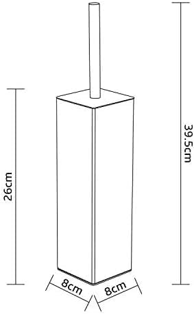 Matte Black Square Stainless Steel Toilet Brush - Image 6