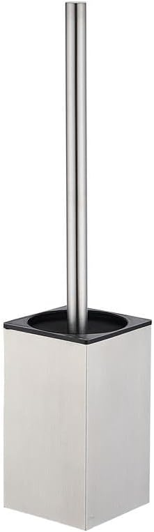 Toilet Brush and Holder, Stainless Steel Square Toilet Bowl Brush Freestanding by LSWYYP