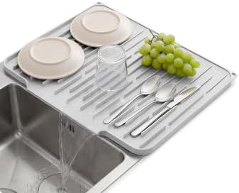 Silicone Dish Drying Mat for Kitchen Counter, Foldable & Heat Resistant Drying by TCULOSD