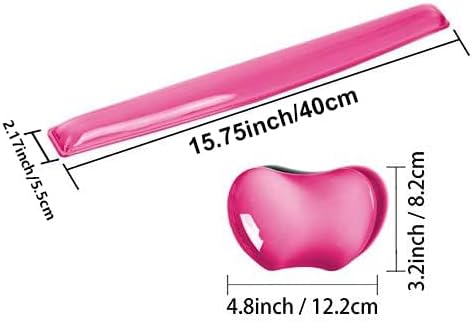 Silicone Gel Keyboard Wrist Rest Set Plus Keyboard & Mouse Wrist Support Pad - Image 3
